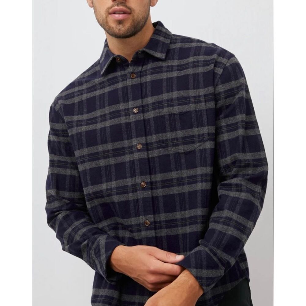 ✨Rails Forrest Plaid Button-Up Flannel ancient Navy Sz XL Shirt✨
